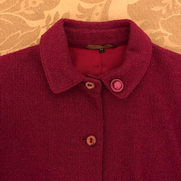 Burgundy Fully Lined Tweed Jacket - Picture 1 of 9